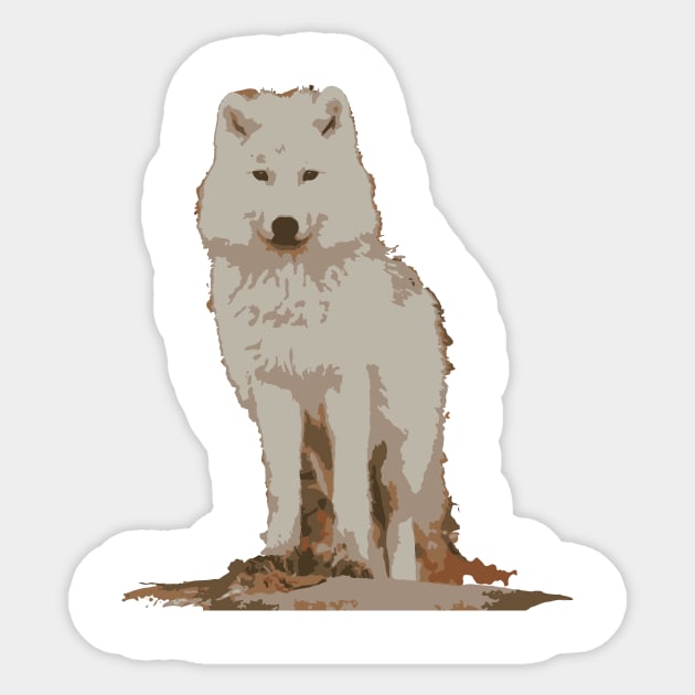 White wolf Sticker by Milena93